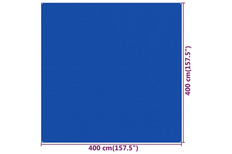 Telttamatto 400x400 cm sininen HDPE - Puutarhateltta & säilytysteltta