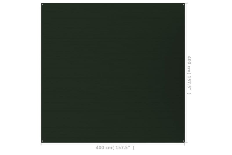 Telttamatto 400x400 cm tummanvihreä HDPE - Piha & ulkoaltaat - Piha-alue - Ulkosäilytys - Puutarhateltta & säilytysteltta