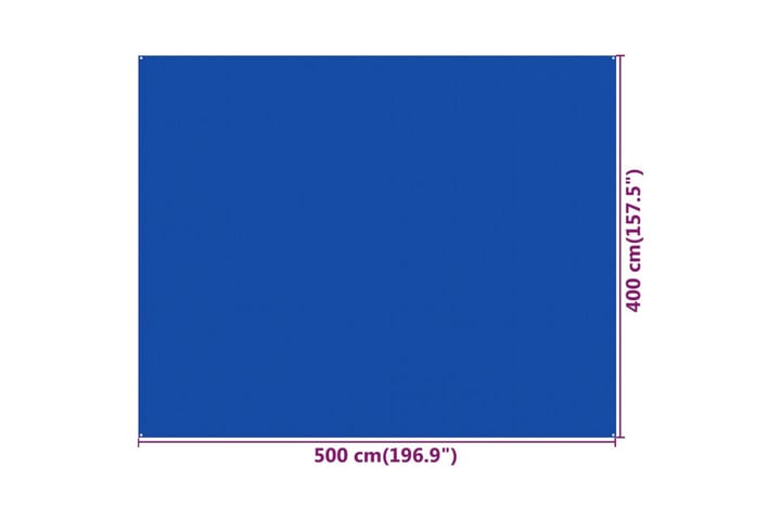 Telttamatto 400x500 cm sininen HDPE - Puutarhateltta & säilytysteltta
