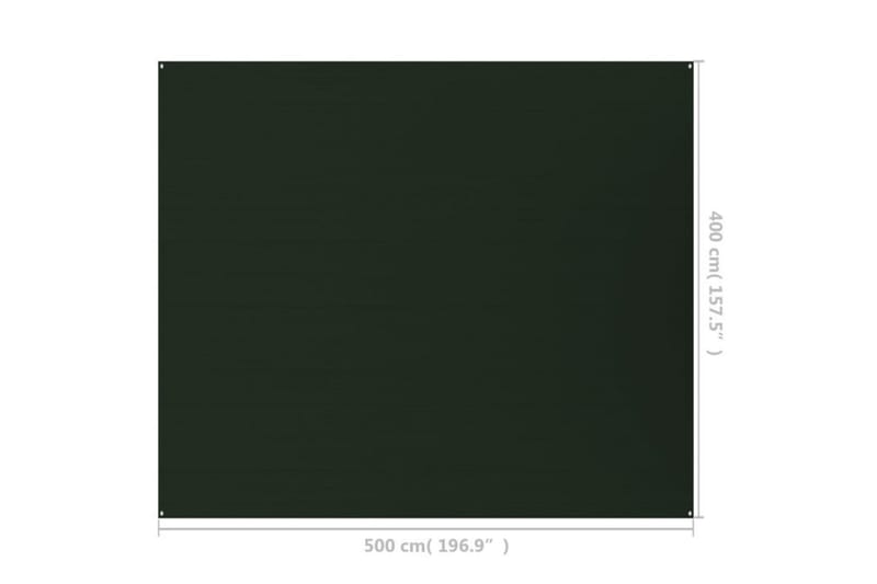 Telttamatto 400x500 cm tummanvihreä HDPE - Piha & ulkoaltaat - Piha-alue - Ulkosäilytys - Puutarhateltta & säilytysteltta