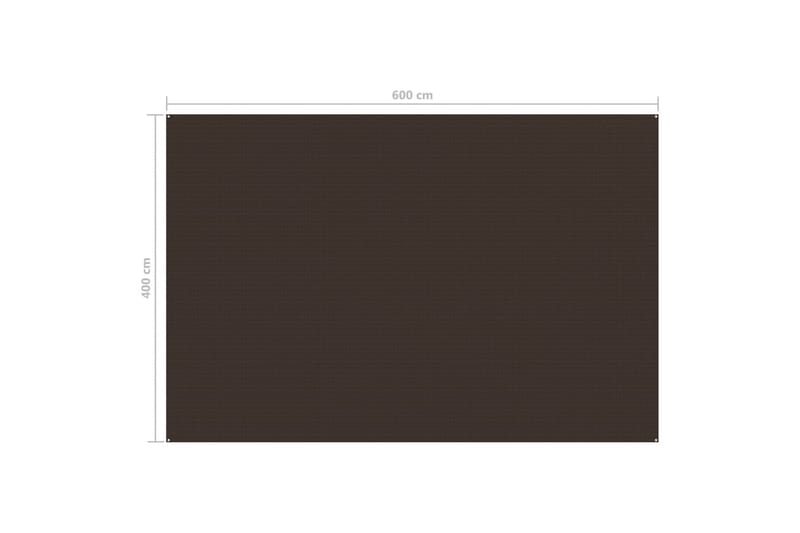 Telttamatto 400x600 cm ruskea - Piha & ulkoaltaat - Piha-alue - Ulkosäilytys - Puutarhateltta & säilytysteltta