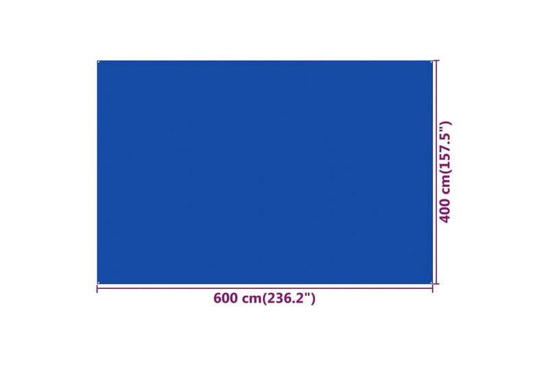 Telttamatto 400x600 cm sininen HDPE - Piha & ulkoaltaat - Piha-alue - Ulkosäilytys - Puutarhateltta & säilytysteltta