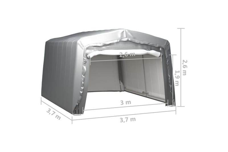 Varastoteltta 370x370 cm teräs harmaa - Harmaa - Piha & ulkoaltaat - Piha-alue - Ulkosäilytys - Puutarhateltta & säilytysteltta