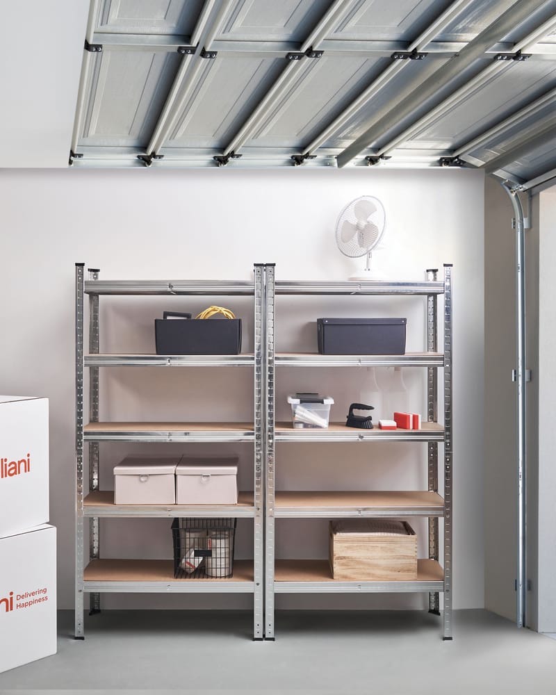 Setti 2 autotallihyllyä Xitta 75 cm - Hopea/Ruskea - Puutarhakalusteet - Tarvikkeet ulos - Muut puutarhatarvikkeet - Hylly ulkokäyttöön