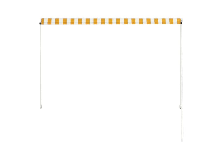Sisäänkelattava markiisi 200x150 cm keltainen ja valkoinen - Monivärinen - Työkalupakki - Autotallin sisustus & säilytys