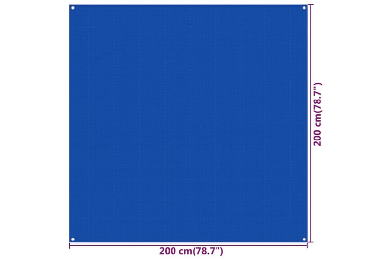 Telttamatto 200x200 cm sininen HDPE - Piha & ulkoaltaat - Piha-alue - Ulkosäilytys - Puutarhateltta & säilytysteltta