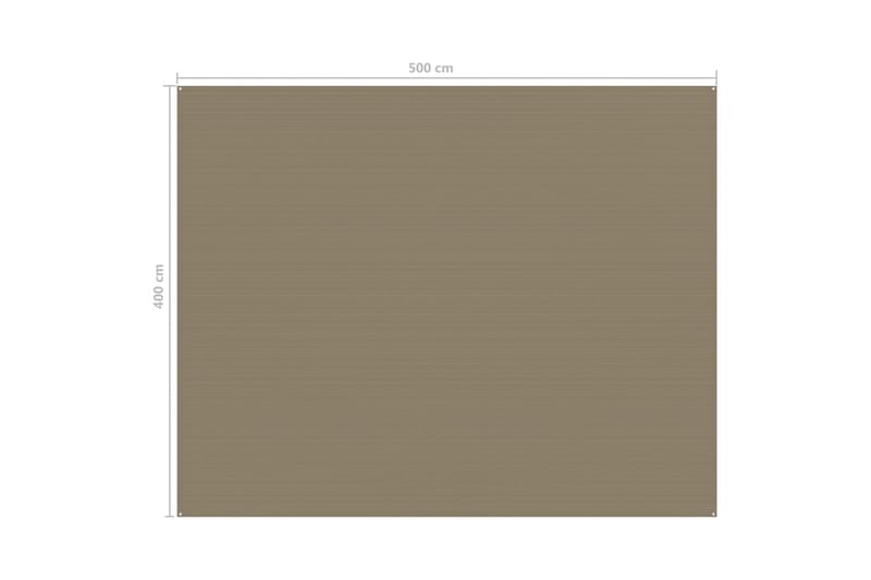 Telttamatto 400x500 cm ruskeanharmaa - Taupe - Piha & ulkoaltaat - Piha-alue - Ulkosäilytys - Puutarhateltta & säilytysteltta