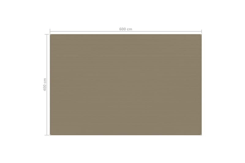Telttamatto 400x600 cm ruskeanharmaa - Taupe - Piha & ulkoaltaat - Piha-alue - Ulkosäilytys - Puutarhateltta & säilytysteltta