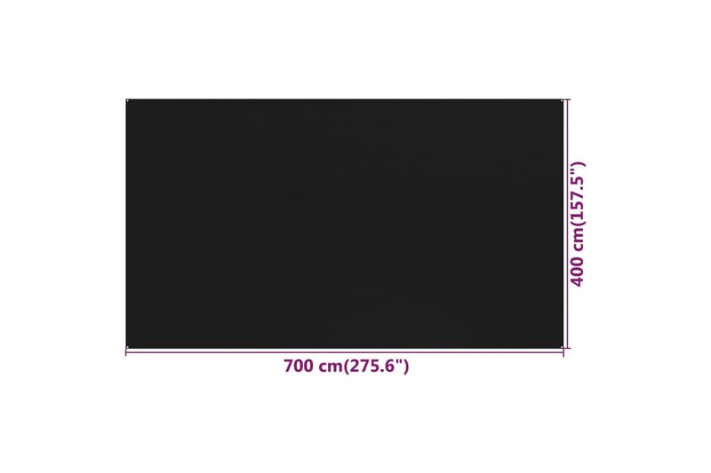 Telttamatto 400x700 cm musta HDPE - Piha & ulkoaltaat - Piha-alue - Ulkosäilytys - Puutarhateltta & säilytysteltta