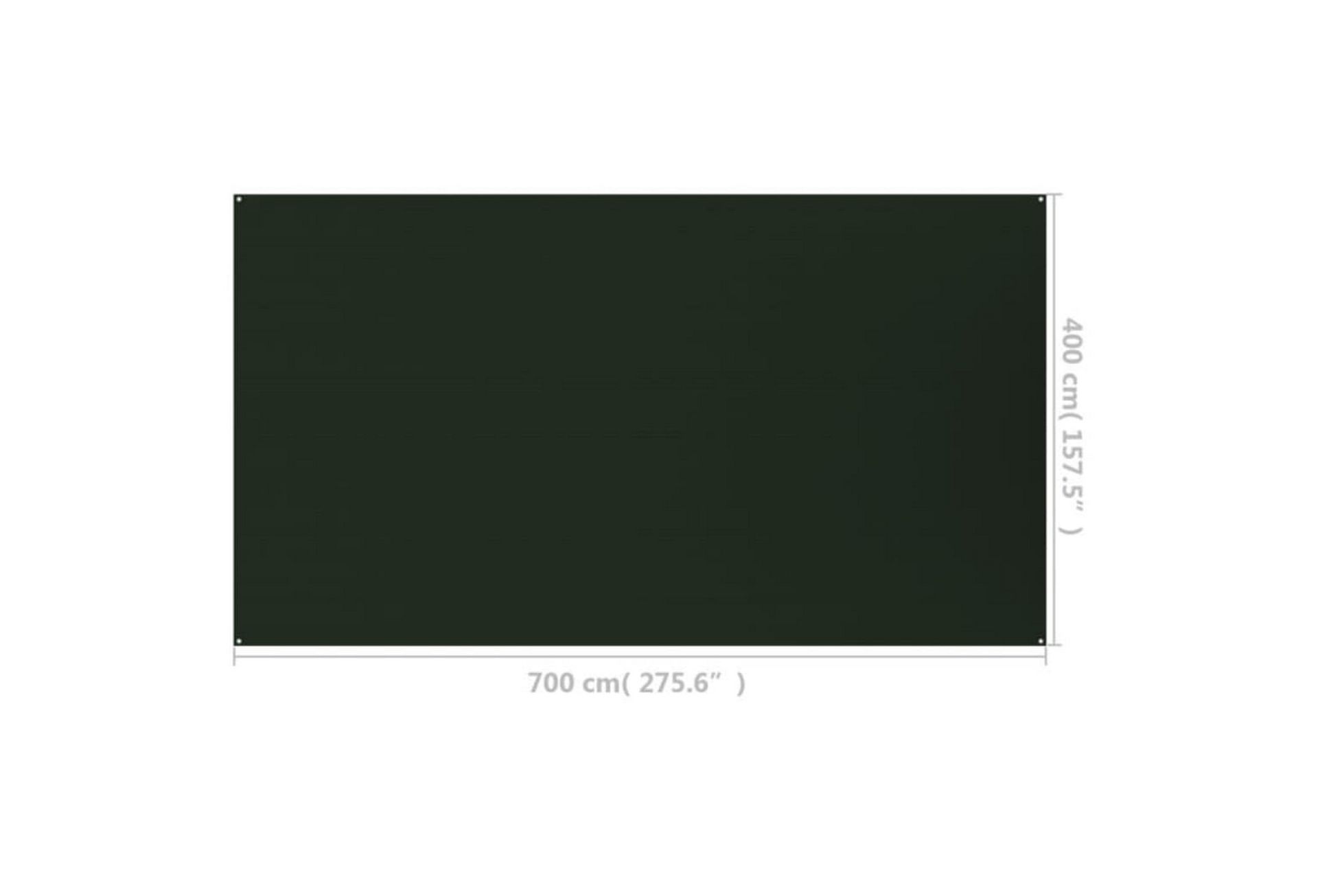 Telttamatto 400x700 cm tummanvihreä HDPE - Piha & ulkoaltaat - Piha-alue - Ulkosäilytys - Puutarhateltta & säilytysteltta