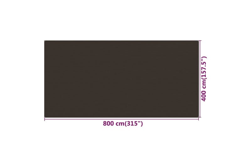 Telttamatto 400x800 cm ruskea HDPE - Piha & ulkoaltaat - Piha-alue - Ulkosäilytys - Puutarhateltta & säilytysteltta