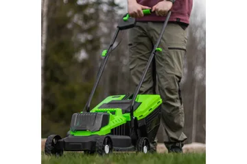 Fornorth Akkukäyttöinen Ruohonleikkuri Gh1000E, 20V akku ja Laturi - Valkoinen - Piha & ulkoaltaat - Pihatyökoneet - Ruohonleikkurit - Akkuruohonleikkuri
