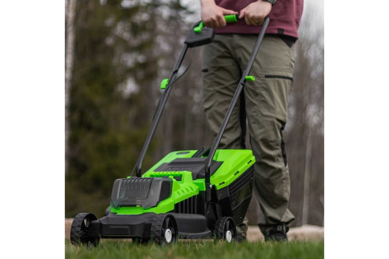 Fornorth Akkukäyttöinen Ruohonleikkuri Gh1000E, 20V akku ja Laturi - Valkoinen - Piha & ulkoaltaat - Pihatyökoneet - Ruohonleikkurit - Akkuruohonleikkuri