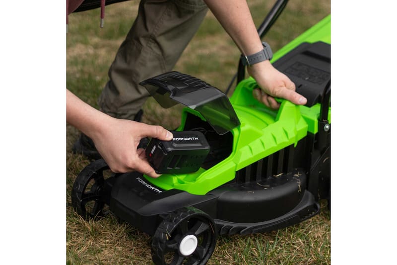 Fornorth Akkukäyttöinen Ruohonleikkuri Gh1000E, 20V akku ja Laturi - Valkoinen - Piha & ulkoaltaat - Pihatyökoneet - Ruohonleikkurit - Akkuruohonleikkuri