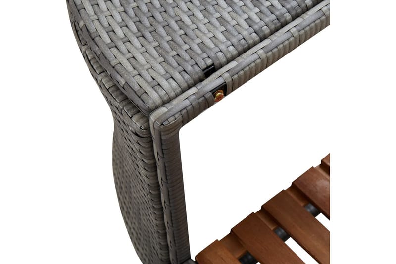 Porealtaan reunus neliö harmaa 268x268x55 cm polyrottinki - Harmaa - Piha & ulkoaltaat - Uima-allas, poreallas & sauna - Kylpytynnyri - Kylpytynnyrin lisäosat