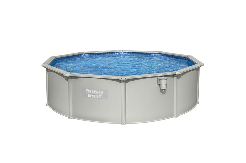 Bestway Hydrium Terässeinäallas Pyöreä 4,6 m - Harmaa - Piha & ulkoaltaat - Uima-allas, poreallas & sauna - Uima-allas
 - Maanpinta-allas