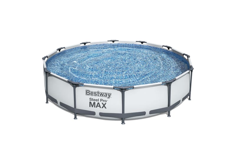 Bestway Steel Pro MAX maanpäällinen pyöreä allas 3,66x0,76 m Harmaa - Bestway - Piha & ulkoaltaat - Uima-allas, poreallas & sauna - Uima-allas
 - Maanpinta-allas
