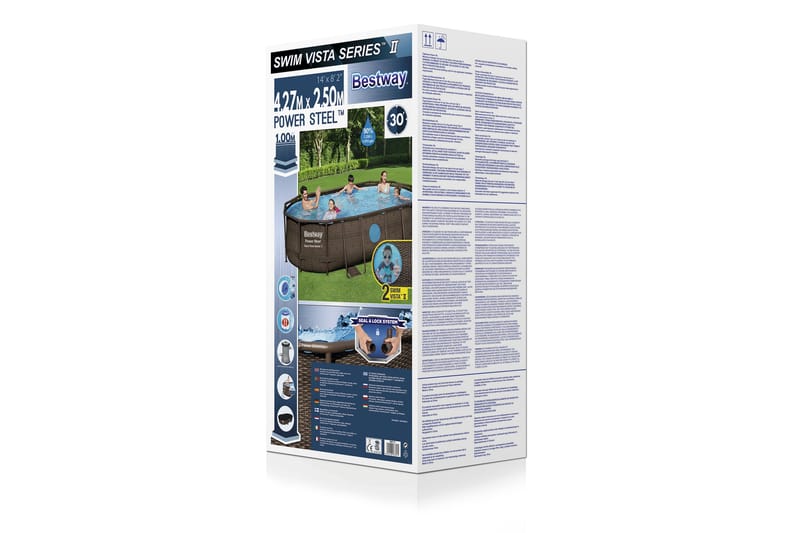 Bestway Power Steel Swim Vista II Maanpäällinen allas 4,27 x 2,5 m - Bestway - Piha & ulkoaltaat - Uima-allas, poreallas & sauna - Uima-allas
 - Maanpinta-allas