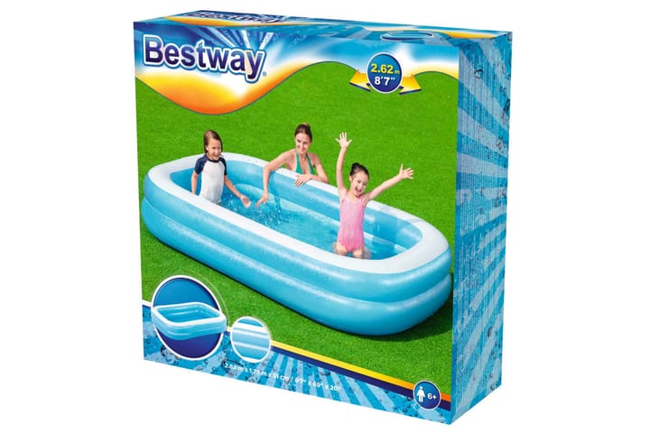 Bestway Family Täytettävä uima-allas suorakulma 262x175x51cm - Ilmatäytteinen uima-allas & muoviallas