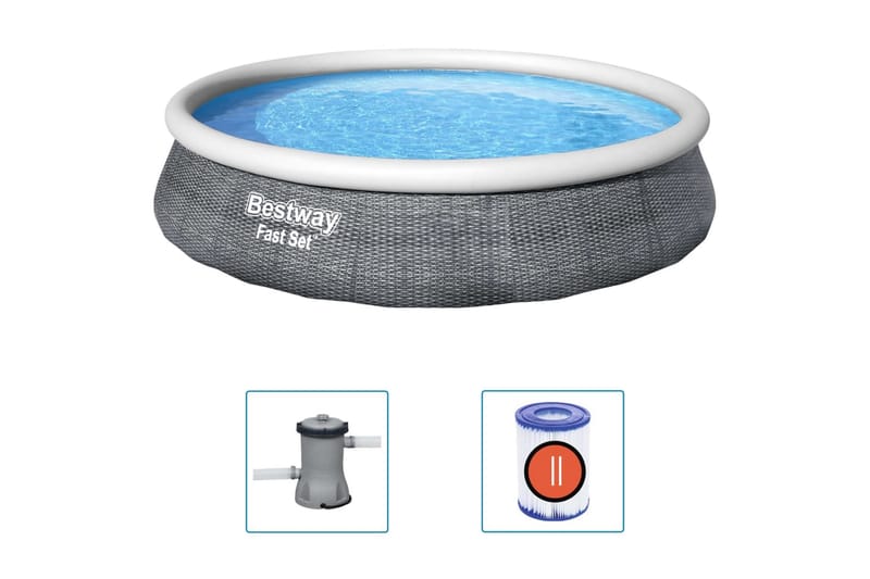 Bestway Fast Set Täytettävä uima-allassarja pumpulla - Piha & ulkoaltaat - Uima-allas, poreallas & sauna - Uima-allas
 - Ilmatäytteinen uima-allas & muoviallas