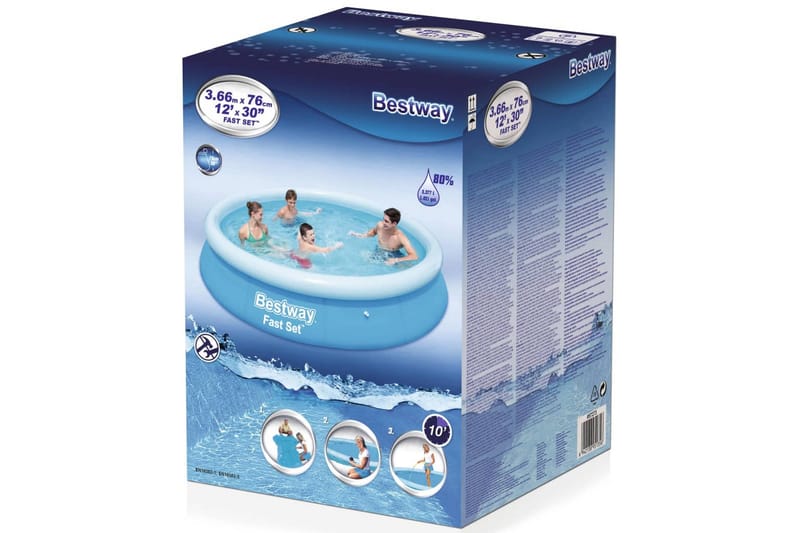 Bestway Fast Set pyöreä täytettävä uima-allas 305x76 cm - Piha & ulkoaltaat - Uima-allas, poreallas & sauna - Uima-allas
 - Ilmatäytteinen uima-allas & muoviallas