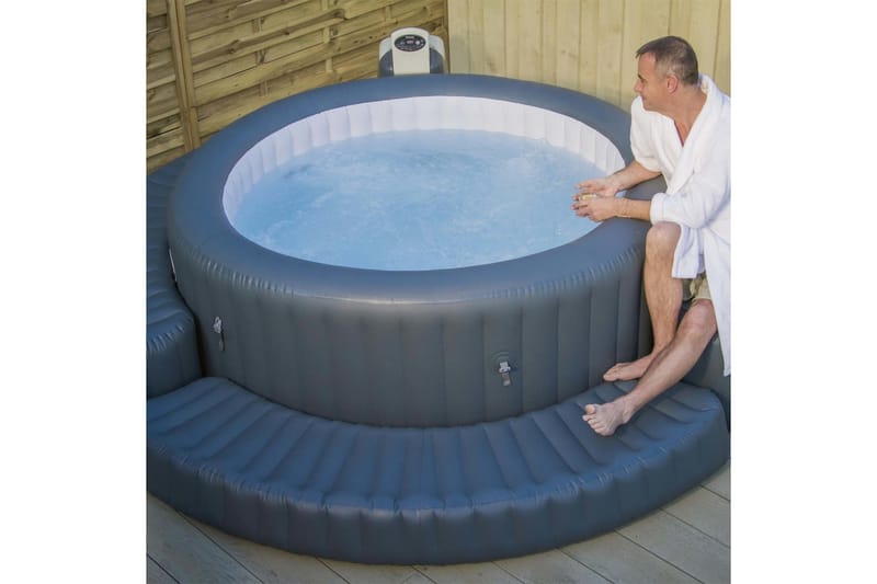Bestway Lay-Z-Spa Täytettävä reunus pyöreisiin porealtaisiin - Harmaa - Piha & ulkoaltaat - Uima-allas, poreallas & sauna - Uima-allas
 - Ilmatäytteinen uima-allas & muoviallas