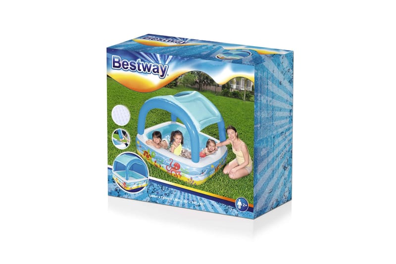 Bestway Katoksellinen leikkiallas 140x140x114 cm - Piha & ulkoaltaat - Uima-allas, poreallas & sauna - Uima-allas
 - Lastenallas