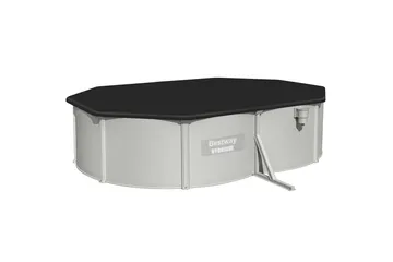 Bestway Hydrium Terässeinäallas Ovaali 5 x 3,6 m Harmaa - Harmaa - Piha & ulkoaltaat - Uima-allas, poreallas & sauna - Uima-allas - Maanpinta-allas