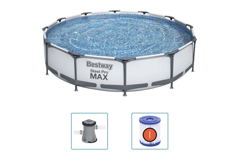 Bestway Steel Pro MAX uima-allassetti 366x76 cm - Piha & ulkoaltaat - Uima-allas, poreallas & sauna - Uima-allas
 - Maanpinta-allas