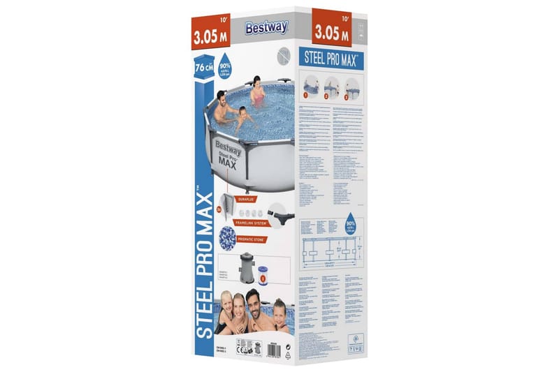 Bestway Steel Pro MAX Uima-allassarja 305x76 cm - Piha & ulkoaltaat - Uima-allas, poreallas & sauna - Uima-allas
 - Maanpinta-allas