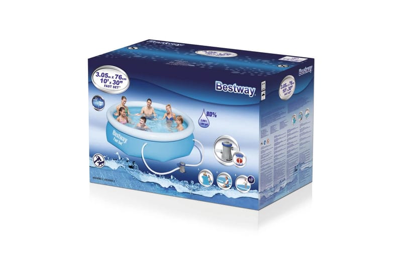 Bestway Uima-allassarja Fast Set 305x76 cm - Piha & ulkoaltaat - Uima-allas, poreallas & sauna - Uima-allas
 - Maanpinta-allas