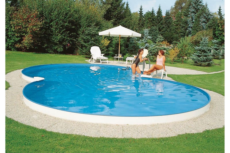 Maanpäälliset uima-altaat Planet Pool Planet Pool terässeinäallas Premium kahdeksikon muotoinen 6,25x3,6x1,5 m upotettava Vit - Piha & ulkoaltaat - Uima-allas, poreallas & sauna - Uima-allas - Maanpinta-allas