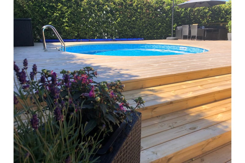 Terässeinäallas Premium Pyöreä 5,0x1,5m Upotettu - Planet Pool - Piha & ulkoaltaat - Uima-allas, poreallas & sauna - Uima-allas
 - Maanpinta-allas