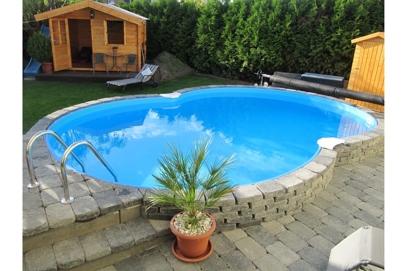 Terässeinäallas Premium Kahdeksikko 6,25x3,6x1,5m Valkoinen - Planet Pool - Piha & ulkoaltaat - Uima-allas, poreallas & sauna - Uima-allas
 - Maanpinta-allas