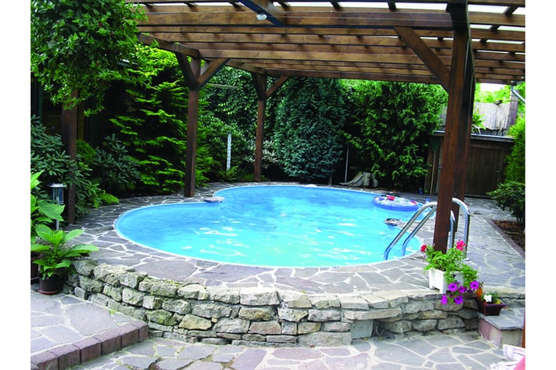 Terässeinäallas Premium Kahdeksikko 6,25x3,6x1,5m Valkoinen - Planet Pool - Piha & ulkoaltaat - Uima-allas, poreallas & sauna - Uima-allas
 - Maanpinta-allas