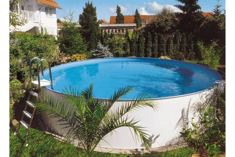 Terässeinäallas Premium Pyöreä 3,5x1,2m Carrara Valkoinen - Planet Pool - Piha & ulkoaltaat - Uima-allas, poreallas & sauna - Uima-allas - Maanpinta-allas