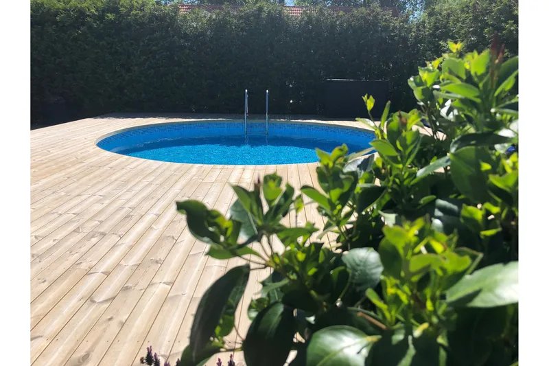 Terässeinäallas Premium Pyöreä 3,5x1,2m Carrara Valkoinen - Planet Pool - Piha & ulkoaltaat - Uima-allas, poreallas & sauna - Uima-allas - Maanpinta-allas