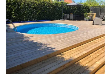 Terässeinäallas Premium Pyöreä 3,5x1,5m Carrara 0. Valkoinen - Planet Pool - Piha & ulkoaltaat - Uima-allas, poreallas & sauna - Uima-allas - Maanpinta-allas