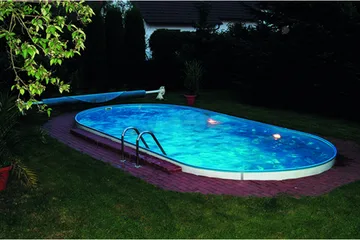Terässeinäallas Premium Soikea 8,0x4,2x1,5m Upotettava - Planet Pool - Piha & ulkoaltaat - Uima-allas, poreallas & sauna - Uima-allas - Maanpinta-allas