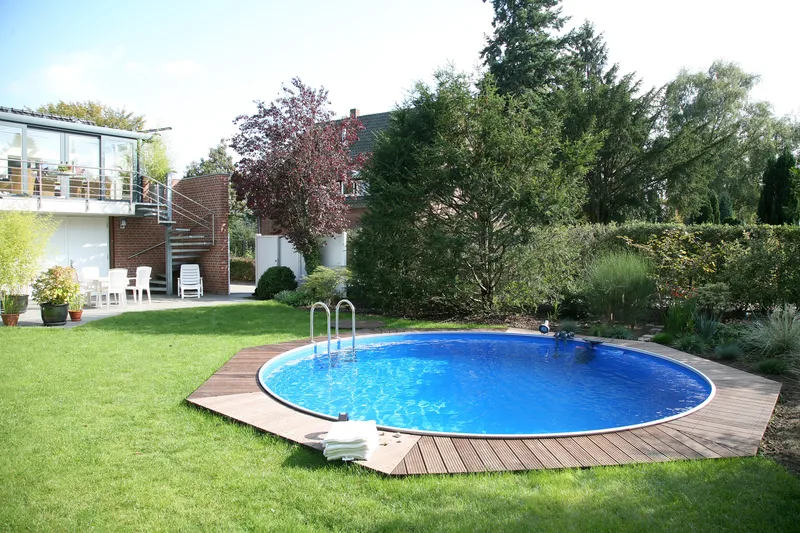 Terässeinäallas Premium Pyöreä 3,5x1,2m Carrara Valkoinen - Planet Pool - Piha & ulkoaltaat - Uima-allas, poreallas & sauna - Uima-allas - Maanpinta-allas