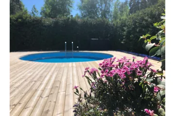Terässeinäallas Premium Pyöreä 3,5x1,5m Carrara 0. Valkoinen - Planet Pool - Piha & ulkoaltaat - Uima-allas, poreallas & sauna - Uima-allas - Maanpinta-allas