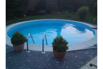 Terässeinäallas Premium Pyöreä 3,5x1,5m Carrara 0. Valkoinen - Planet Pool - Piha & ulkoaltaat - Uima-allas, poreallas & sauna - Uima-allas - Maanpinta-allas