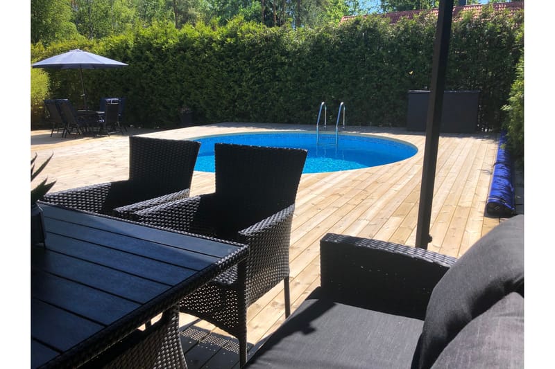 Terässeinäinen Uima-allas Premium Pyöreä 3,5x1,5m Sininen - Planet Pool - Piha & ulkoaltaat - Uima-allas, poreallas & sauna - Uima-allas
 - Maanpinta-allas