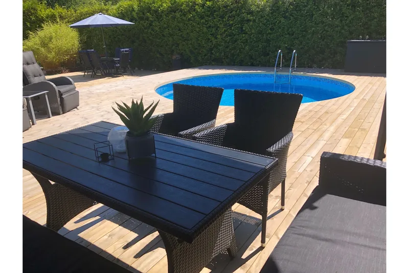 Terässeinäinen Uima-allas Premium Pyöreä 3,5x1,5m Sininen - Planet Pool - Piha & ulkoaltaat - Uima-allas, poreallas & sauna - Uima-allas - Maanpinta-allas