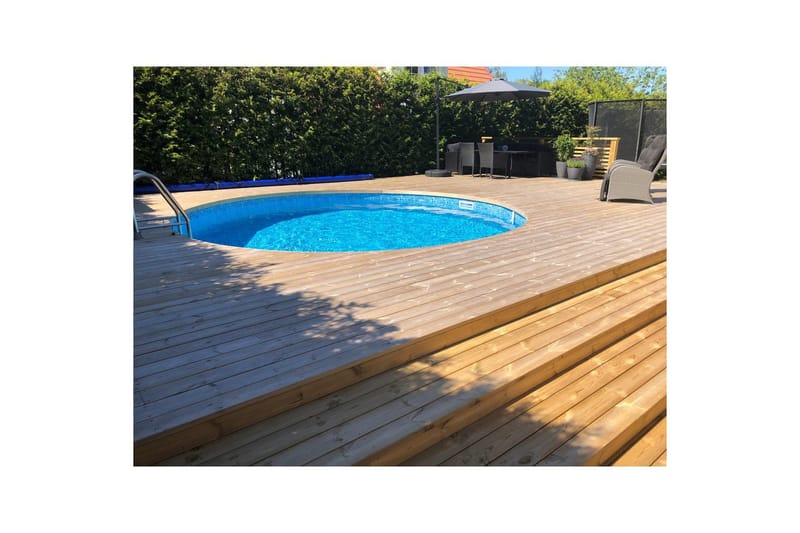 Teräspaneeliallas Planet Pool Premium Pyöreä Ø 3,5 m, Persia Sininen, 1,5 m - Ø 3,5 m, Persia Sininen, 1,5 m - Piha & ulkoaltaat - Uima-allas, poreallas & sauna - Uima-allas - Maanpinta-allas