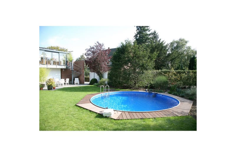 Teräspaneeliallas Planet Pool Premium Pyöreä Ø 3,5 m, Persia Sininen, 1,2 m - Ø 3,5 m, Persia Sininen, 1,2 m - Piha & ulkoaltaat - Uima-allas, poreallas & sauna - Uima-allas - Maanpinta-allas