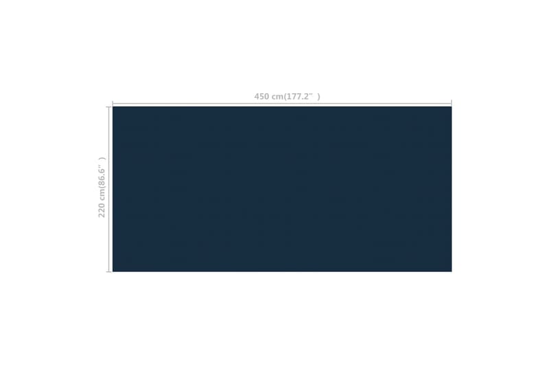 Kelluva uima-altaan PE-aurinkoenergiakalvo 450x220 cm - Musta - Piha & ulkoaltaat - Uima-allas, poreallas & sauna - Uima-allastarvikkeet & poreallastarvikkeet - Allassuojat & -vuorit