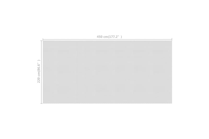 Kelluva uima-altaan PE-aurinkoenergiakalvo 450x220 cm harmaa - Harmaa - Piha & ulkoaltaat - Uima-allas, poreallas & sauna - Uima-allastarvikkeet & poreallastarvikkeet - Allassuojat & -vuorit