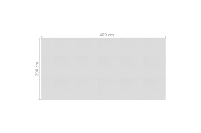 Kelluva uima-altaan PE-aurinkoenergiakalvo 400x200 cm harmaa - Piha & ulkoaltaat - Uima-allas, poreallas & sauna - Uima-allastarvikkeet & poreallastarvikkeet - Allassuojat & -vuorit