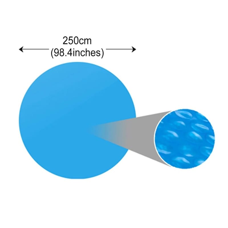 Kelluva Pyöreä PE Uima-altaan Suoja 250 cm Sininen - Sininen - Allassuojat & -vuorit